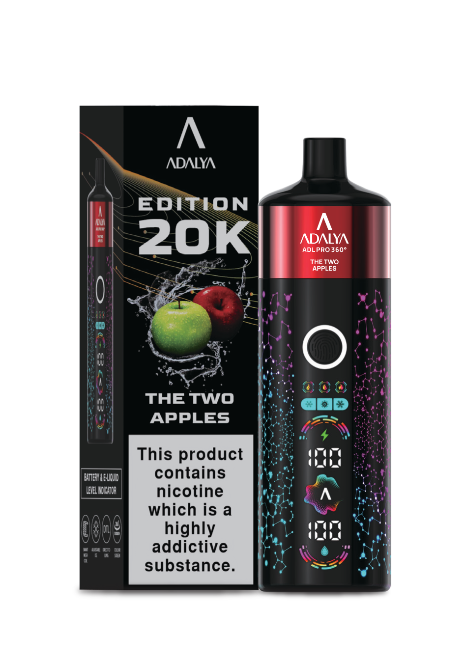 puff adalya adl pro 366 – the two apples (20,000 puffs)